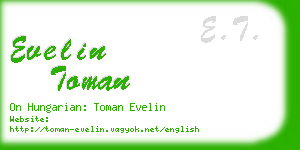 evelin toman business card